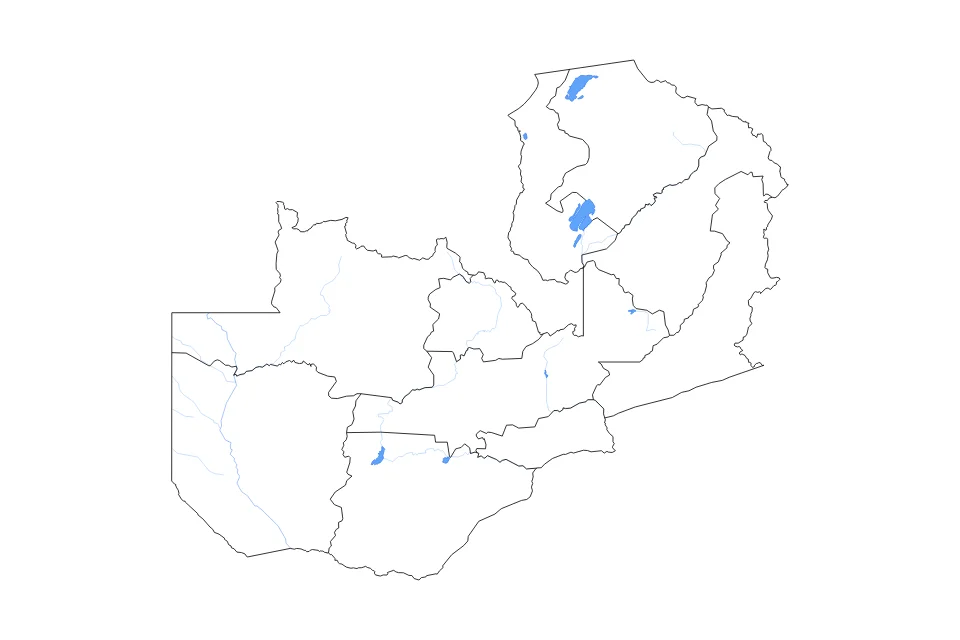 Aperçu de la carte de contour de Zambia