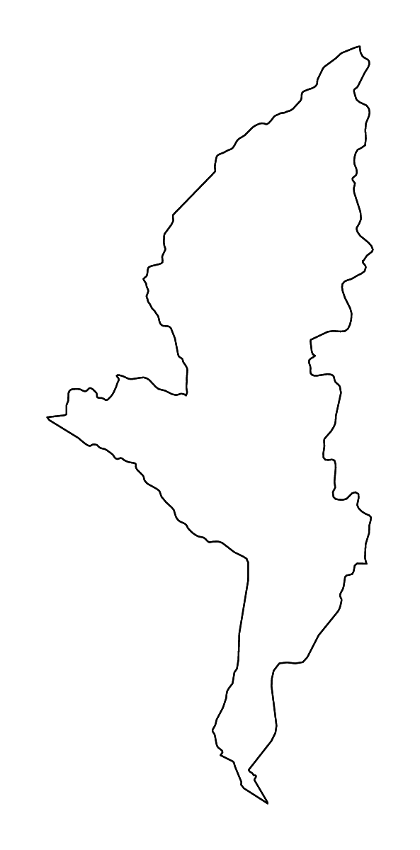 Carte de contour de Manicaland, Zimbabwe avec rivières.