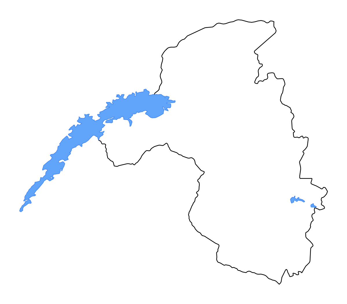 Mapa de contorno de Mashonaland West, Zimbabwe con lagos y ríos.