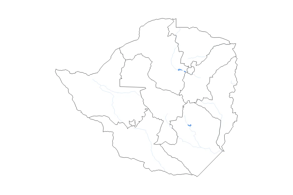 Aperçu de la carte de contour de Zimbabwe
