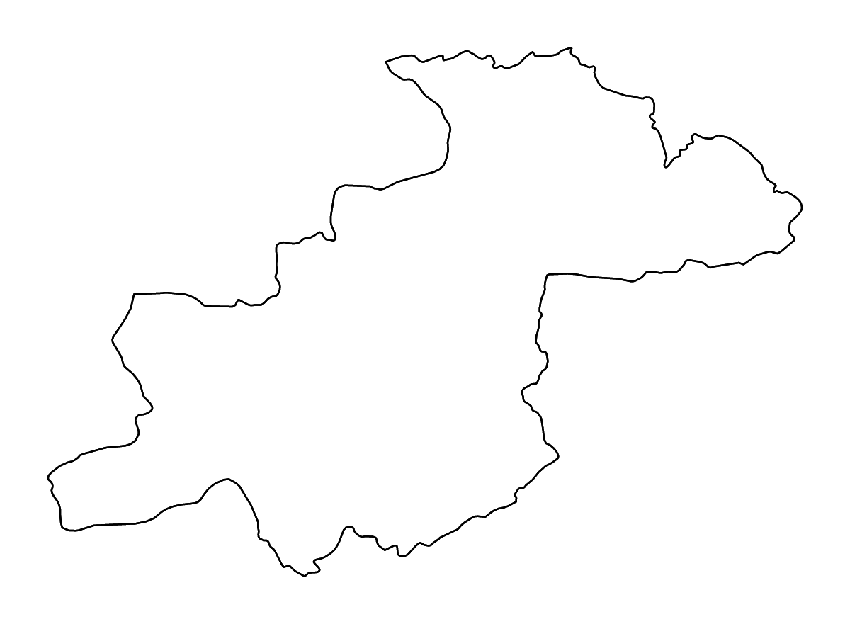 Outline map of Ghōr, Afghanistan with rivers.