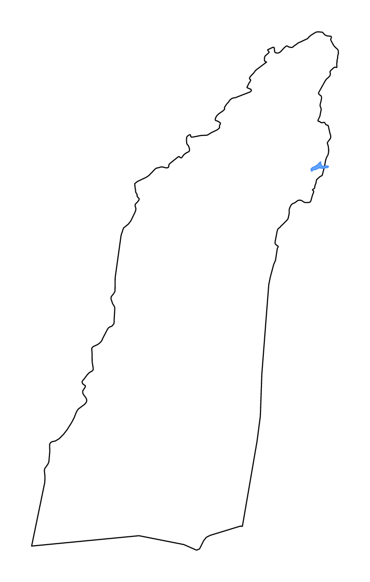 Outline map of Helmand, Afghanistan with lakes and rivers.