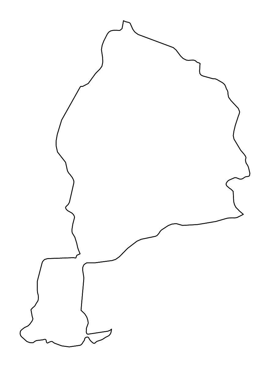Mapa de contorno de Jowzjan, Afghanistan con ríos.