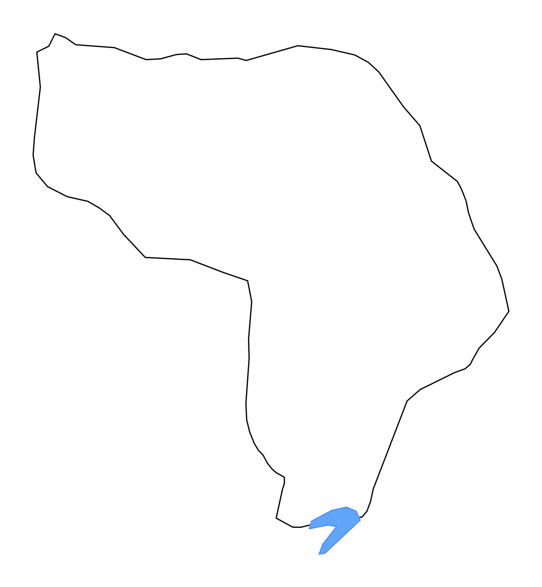 Carte de contour de Kapisa, Afghanistan avec lacs et rivières.