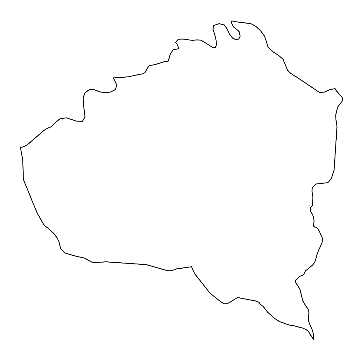 Carte de contour de Kunduz, Afghanistan avec rivières.
