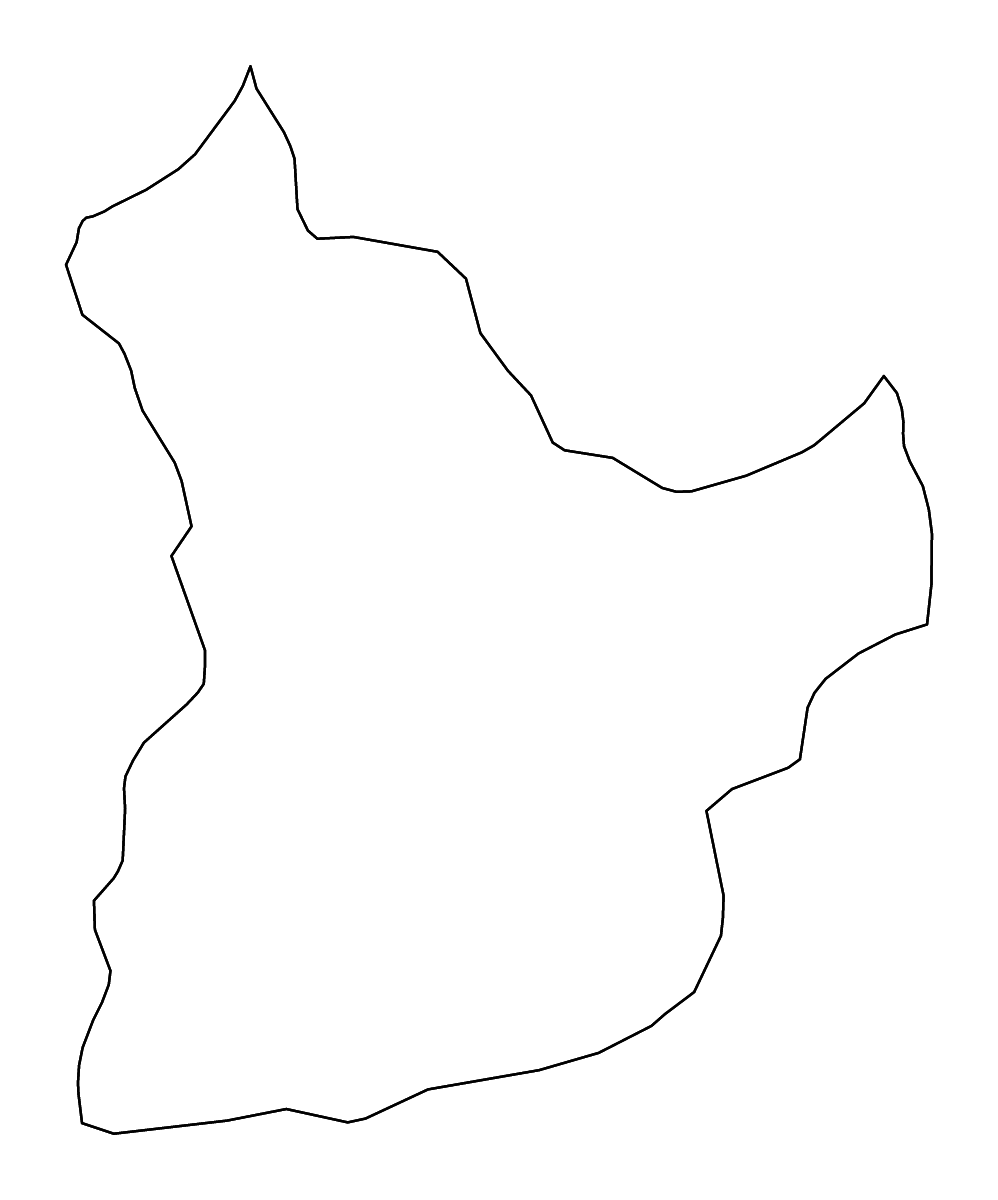 Carte de contour de Laghman, Afghanistan avec rivières.