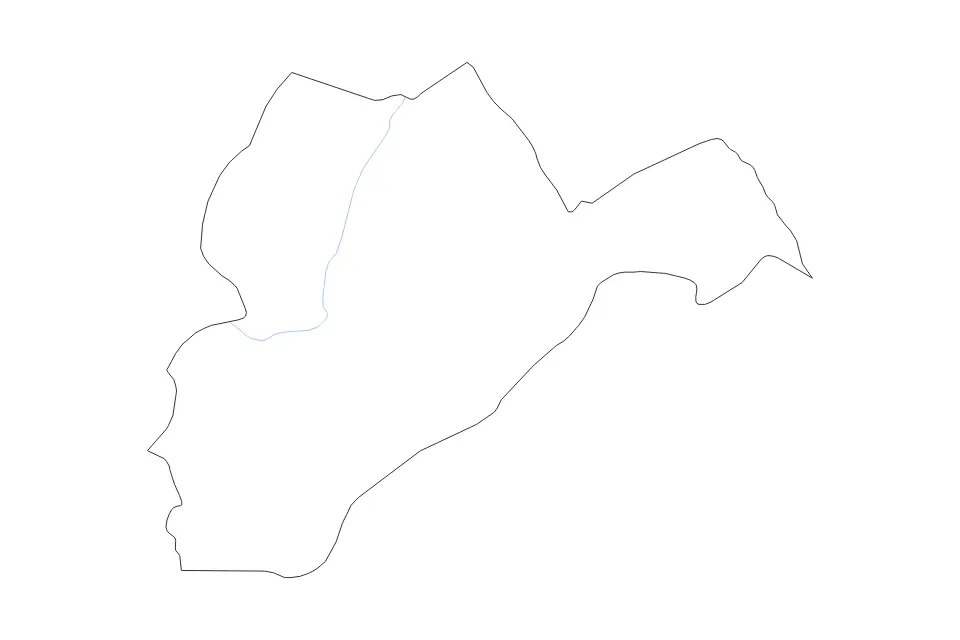 Carte de Logar, Afghanistan de type contour et rivières pour Asie, montrant contour et rivières avec des limites nettes.