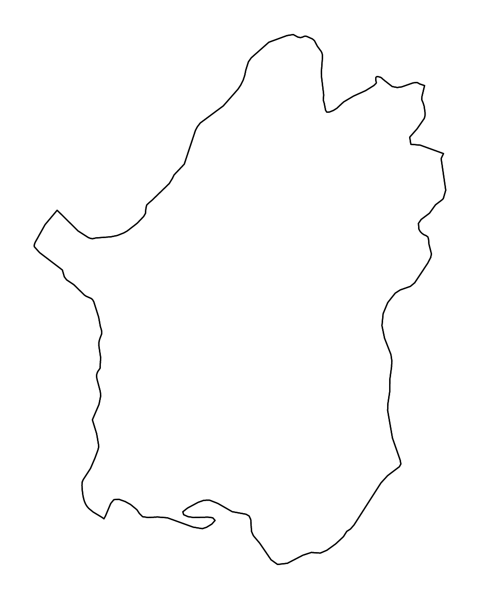 Mapa de contorno de Paktika, Afghanistan con ríos.