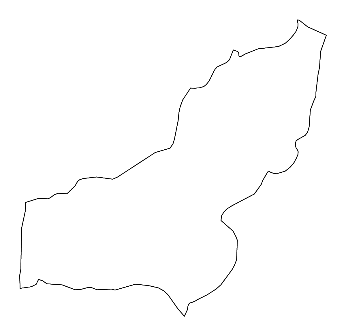 Mapa de contorno de Parwan (provincia 1769), Afghanistan con ríos.