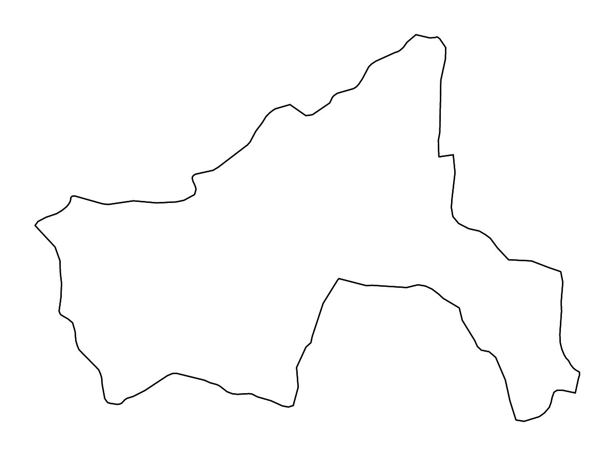 Mapa de contorno de Parwan (provincia 1772), Afghanistan con ríos.