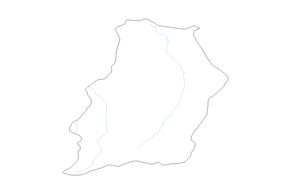 Mapa de Samangan, Afghanistan de tipo contorno y ríos para Asia, con contorno y ríos con límites limpios.