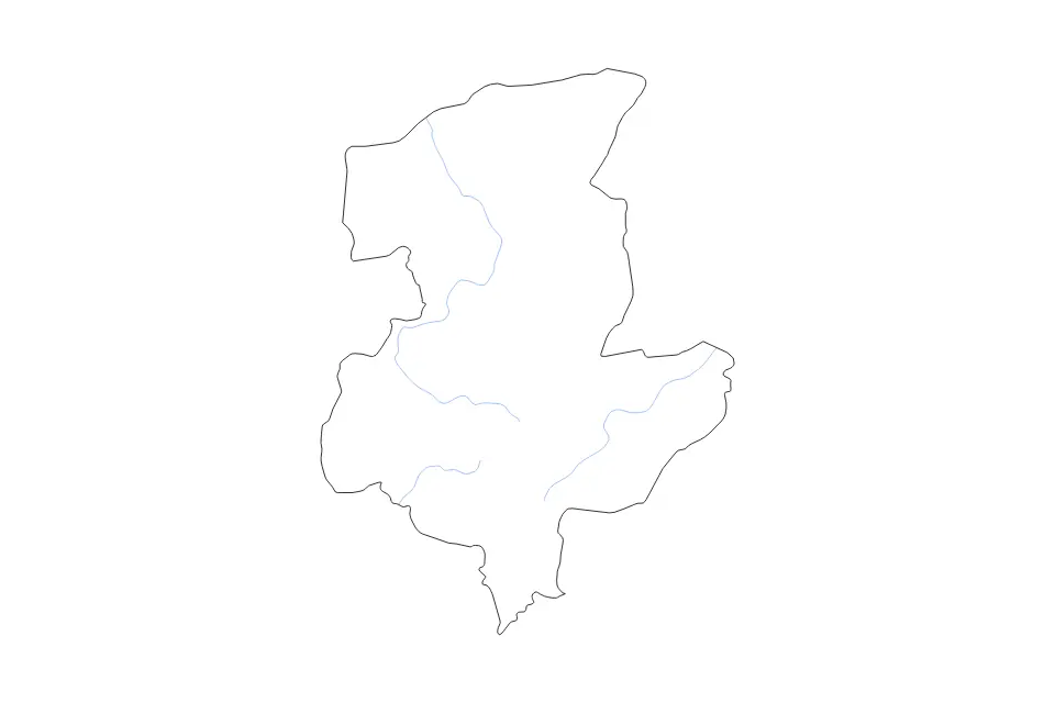Mapa de Sar-e Pol, Afghanistan de tipo contorno y ríos para Asia, con contorno y ríos con límites limpios.