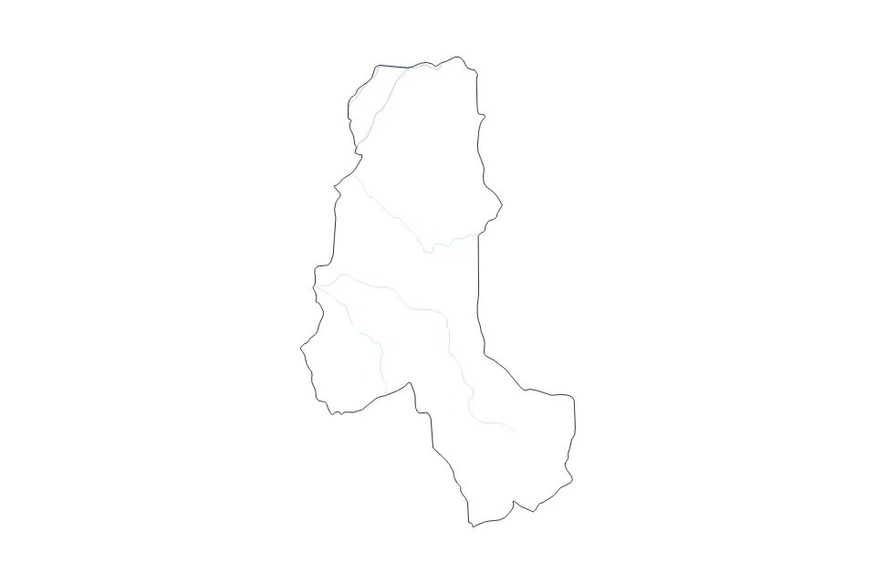 Mapa de Takhar, Afghanistan de tipo contorno y ríos para Asia, con contorno y ríos con límites limpios.