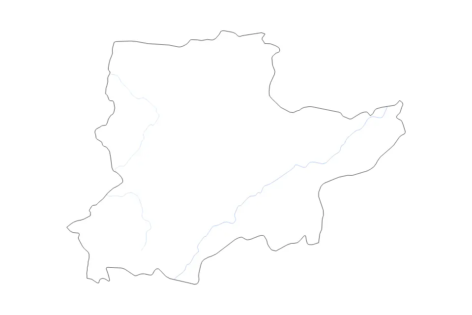 Mapa de Urozgan (Province 1753), Afghanistan de tipo contorno y ríos para Asia, con contorno y ríos con límites limpios.