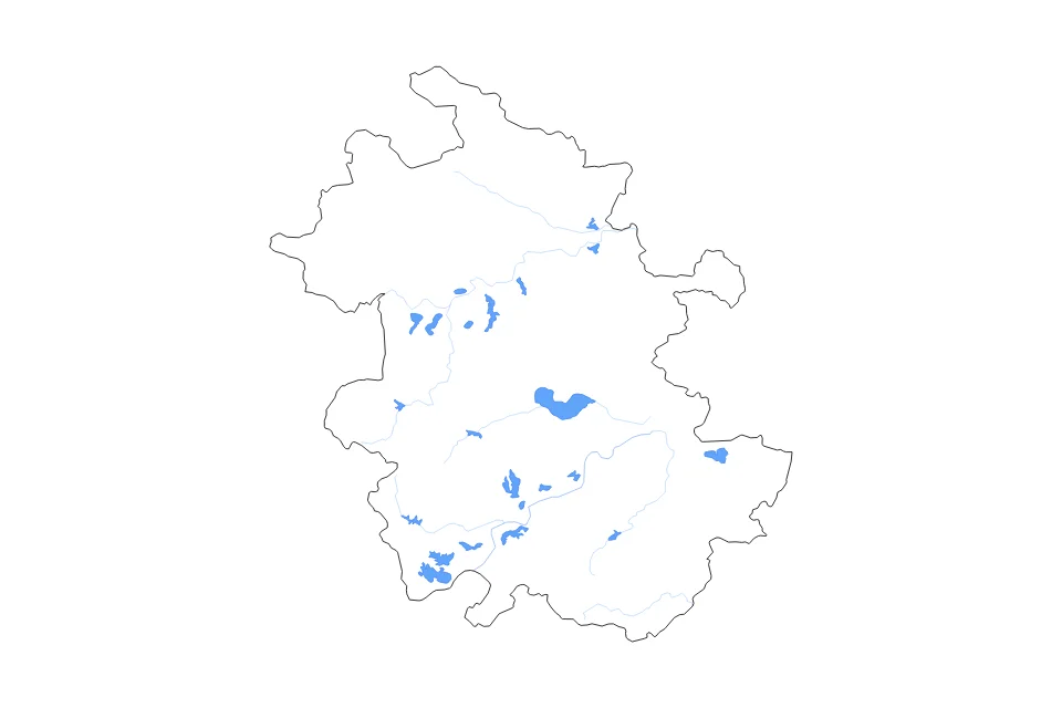 Aperçu de la carte de contour de Anhui