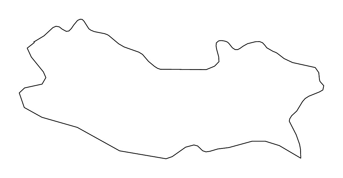Mapa de contorno de Armavir, Armenia con ríos.