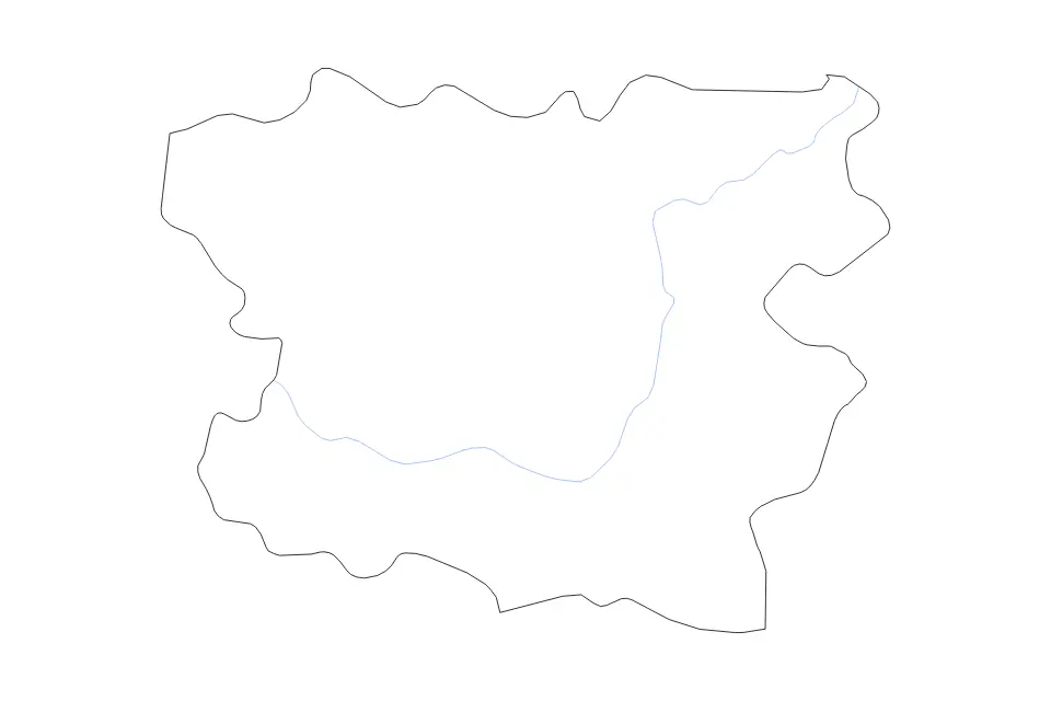 Mapa de Lori, Armenia de tipo contorno y ríos para Asia, con contorno y ríos con límites limpios.