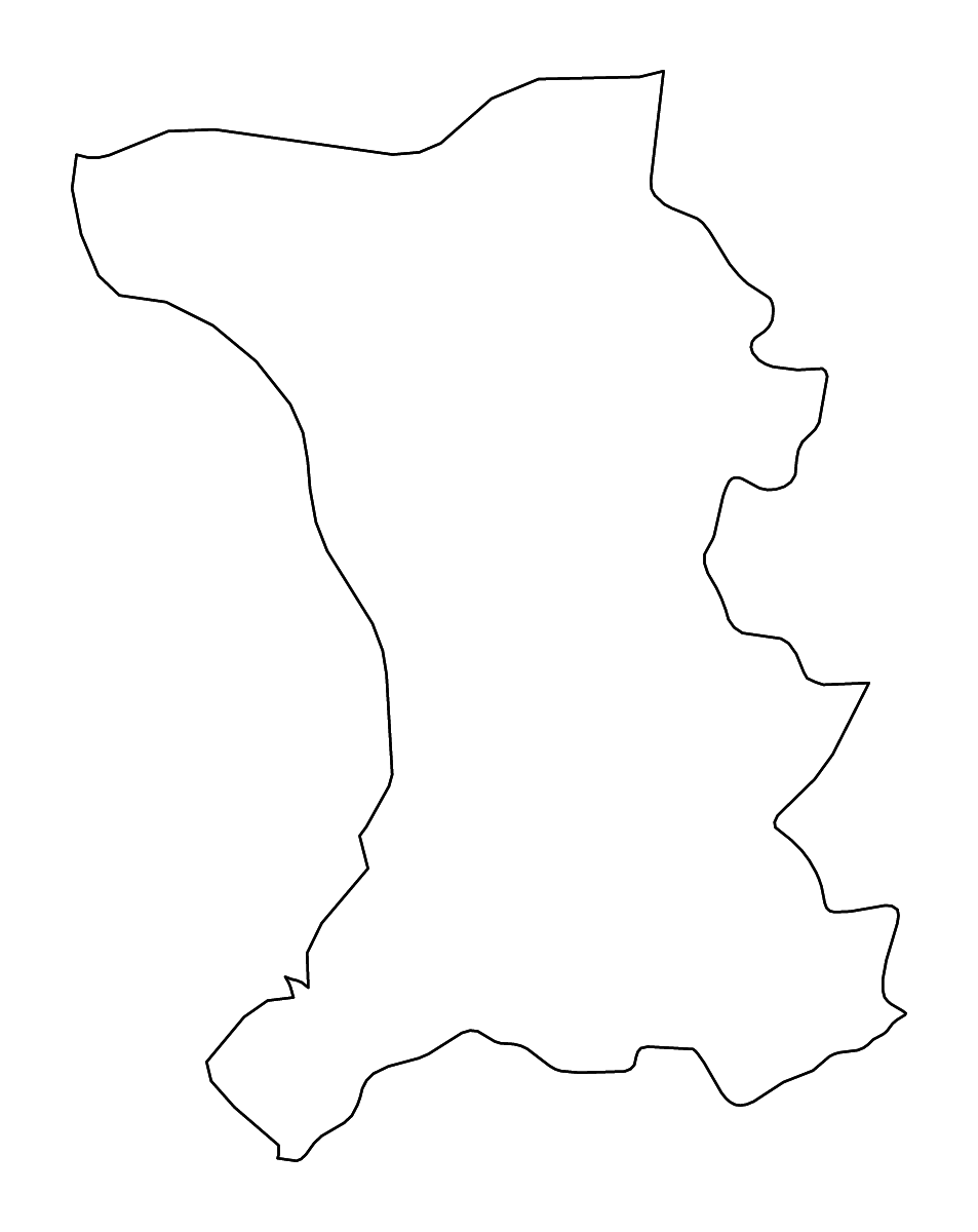 Carte de contour de Shirak, Armenia avec rivières.