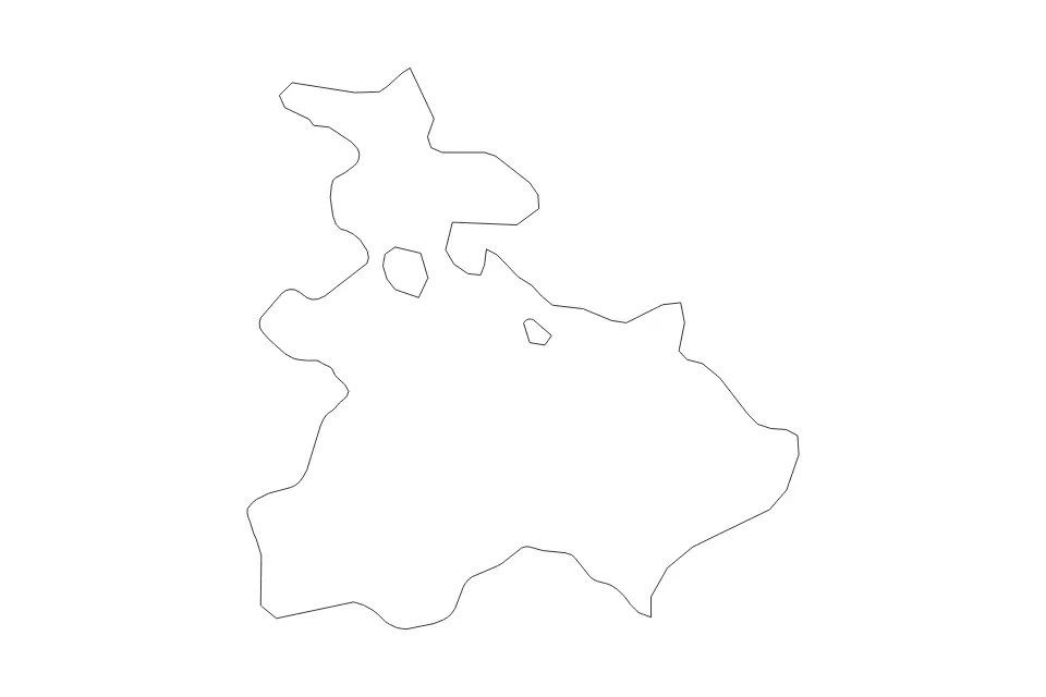 Mapa de Tavush, Armenia de tipo contorno para Asia, con contorno con límites limpios.