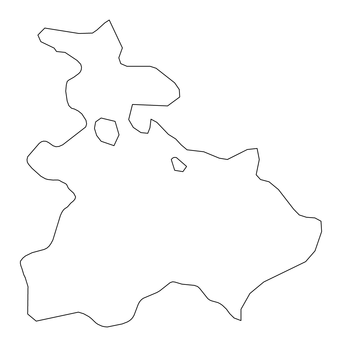 Mapa de contorno de Tavush, Armenia.