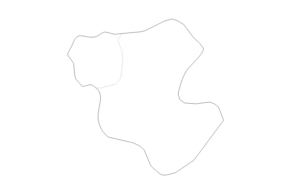 Mapa de Yerevan, Armenia de tipo contorno y ríos para Asia, con contorno y ríos con límites limpios.