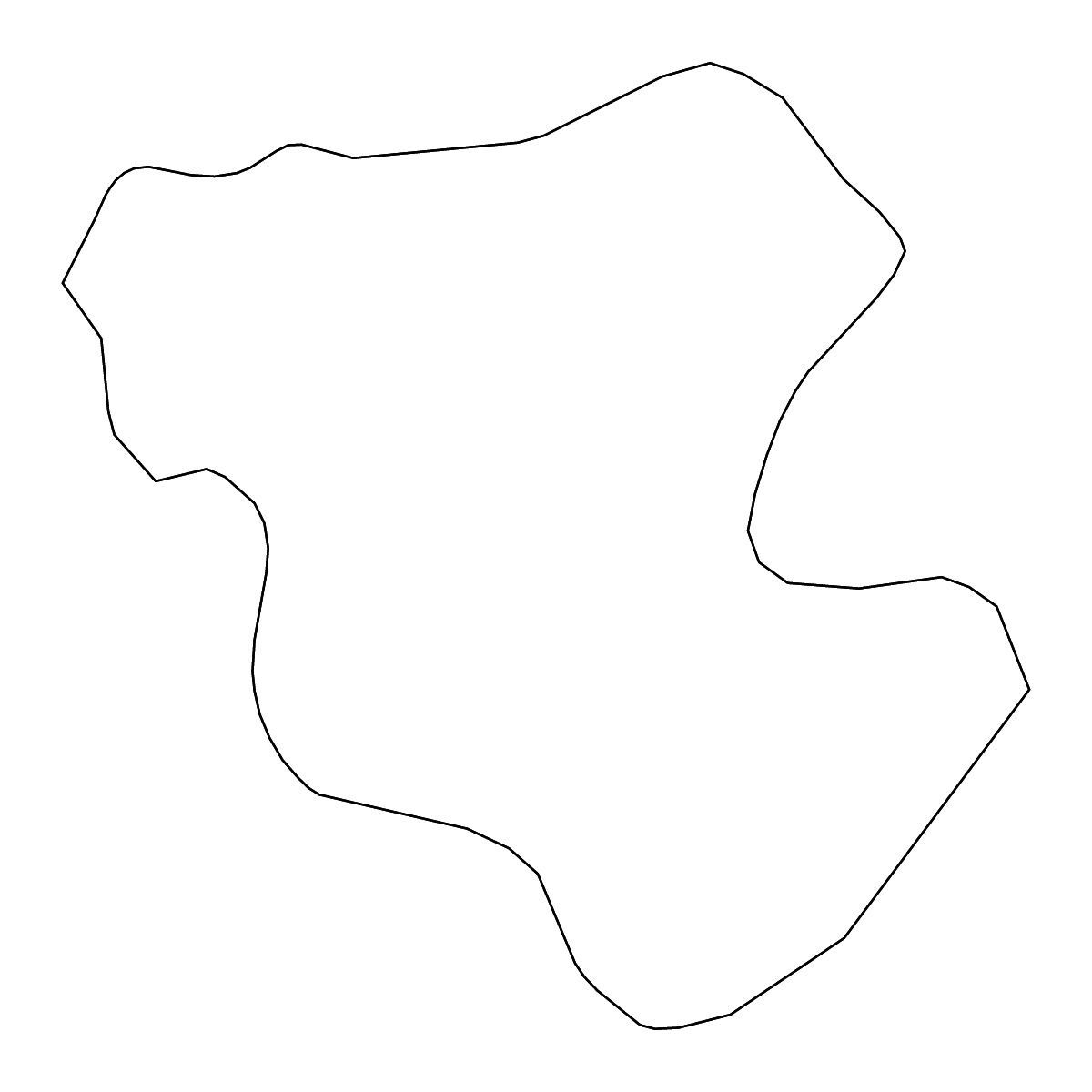 Carte de contour de Yerevan, Armenia avec rivières.