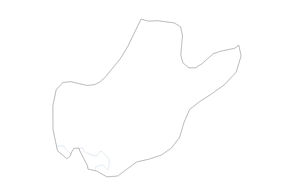 Carte de Balakan, Azerbaijan de type contour et rivières pour Asie, montrant contour et rivières avec des limites nettes.