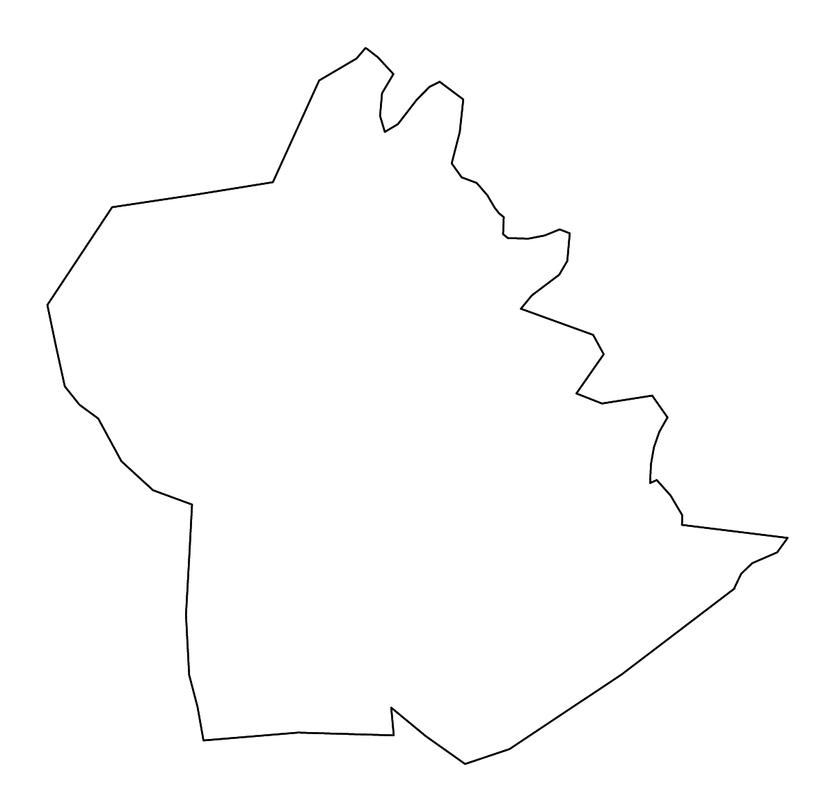Carte de contour de Barda, Azerbaijan avec rivières.