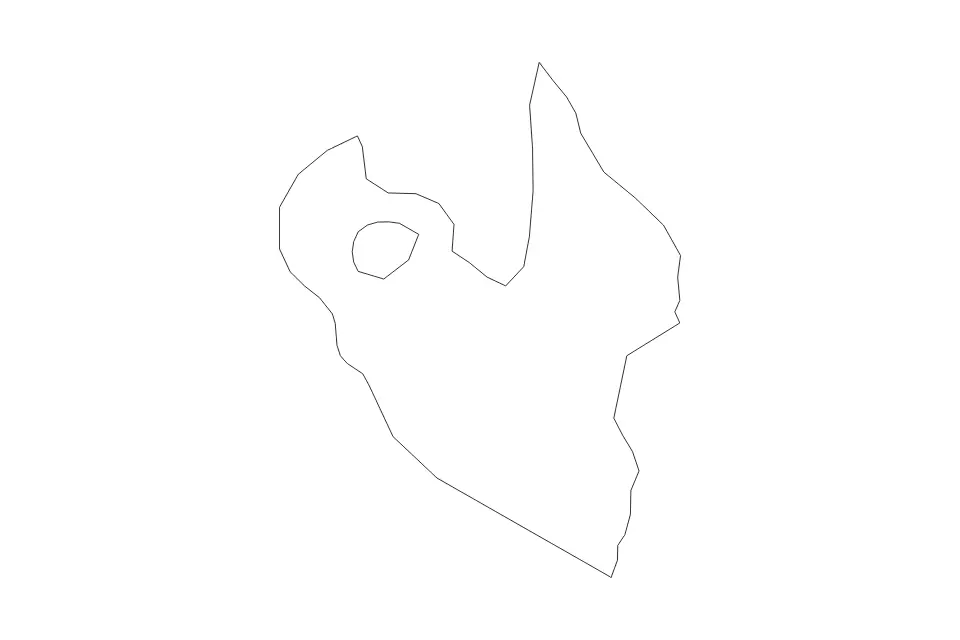Carte de Gadabay, Azerbaijan de type contour pour Asie, montrant contour avec des limites nettes.