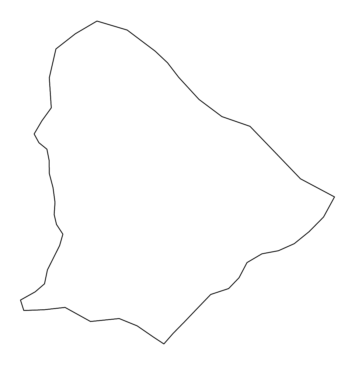 Outline map of Gobustan District, Azerbaijan with rivers.