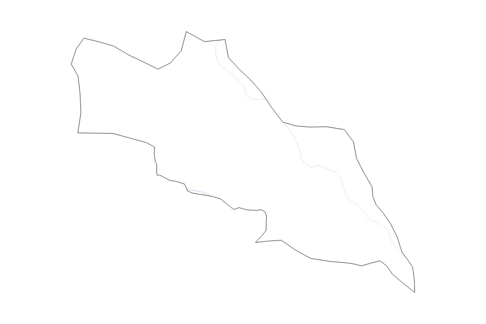 Mapa de Hajigabul, Azerbaijan de tipo contorno y ríos para Asia, con contorno y ríos con límites limpios.