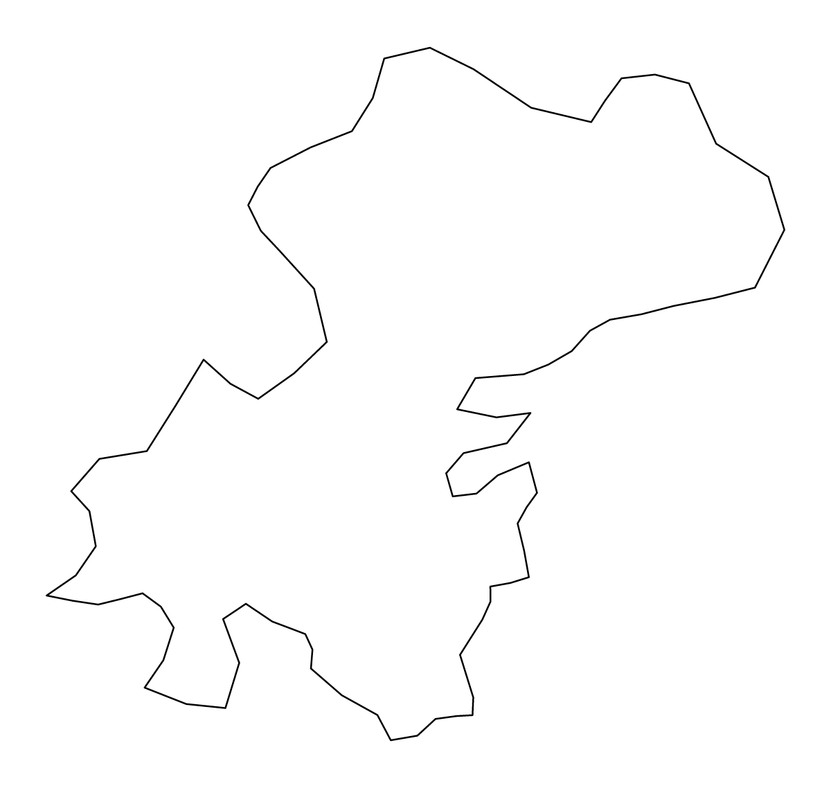Carte de contour de Khojavend, Azerbaijan.