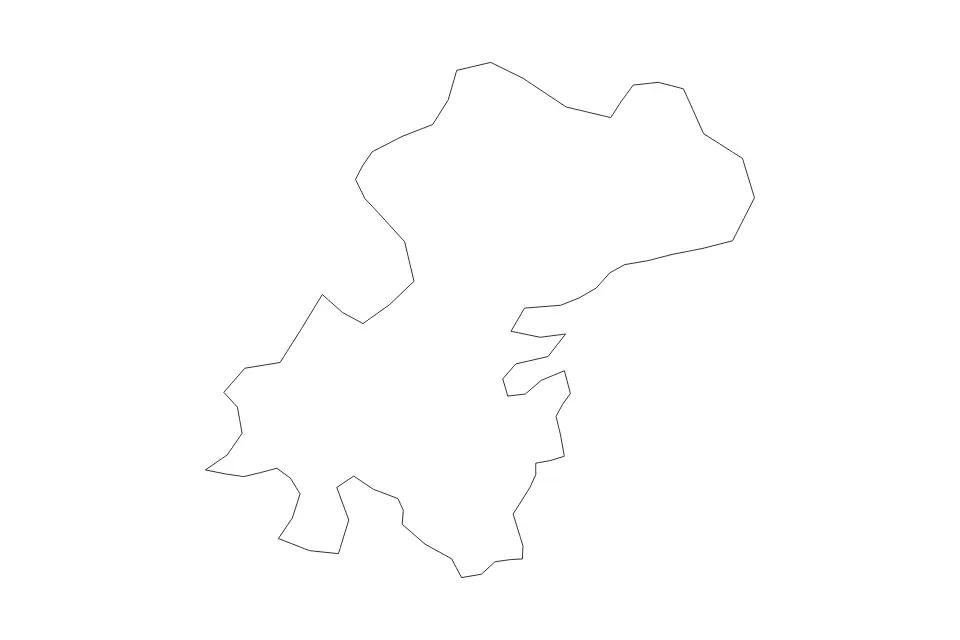 Carte de Khojavend, Azerbaijan de type contour pour Asie, montrant contour avec des limites nettes.