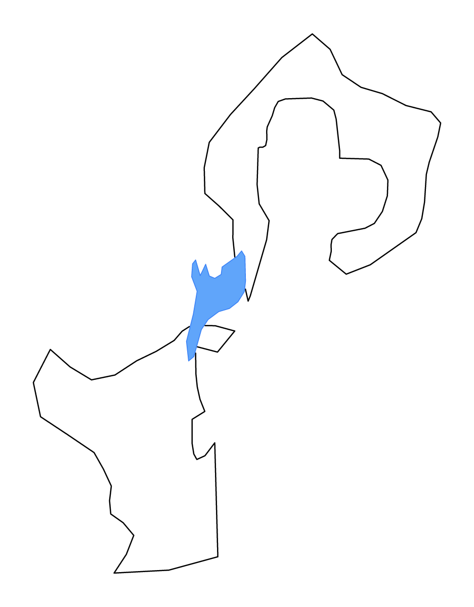 Carte de contour de Lankaran (district 1707), Azerbaijan avec lacs.