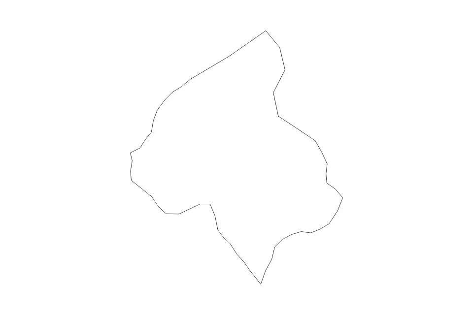 Mapa de Lerik, Azerbaijan de tipo contorno para Asia, con contorno con límites limpios.
