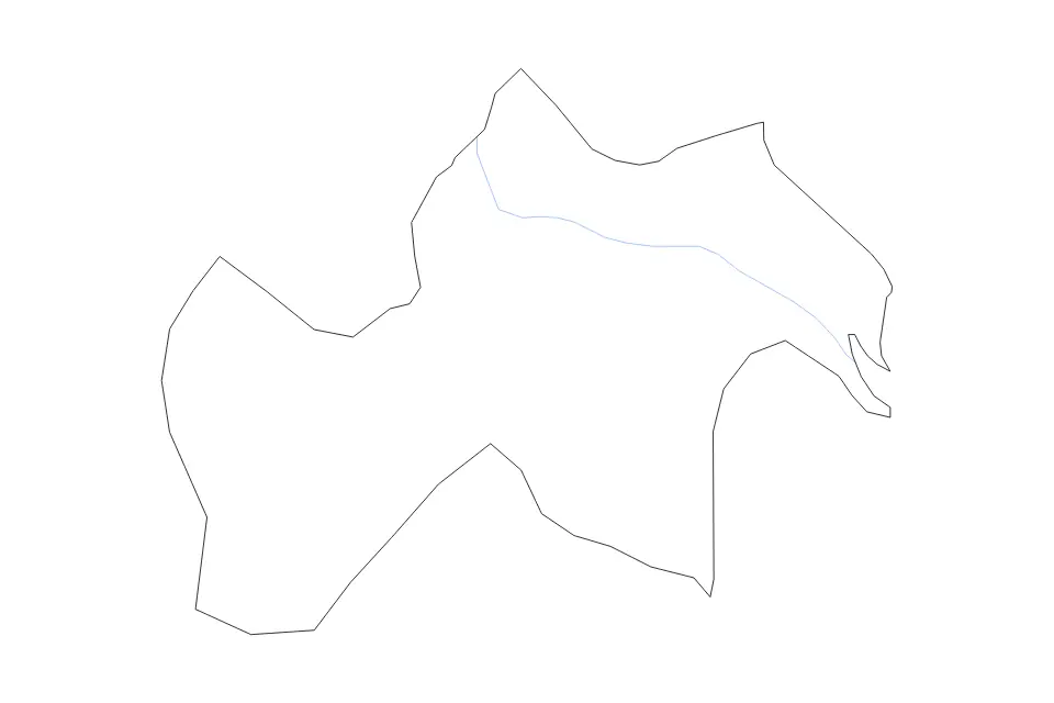 Mapa de Neftchala, Azerbaijan de tipo contorno y ríos para Asia, con contorno y ríos con límites limpios.