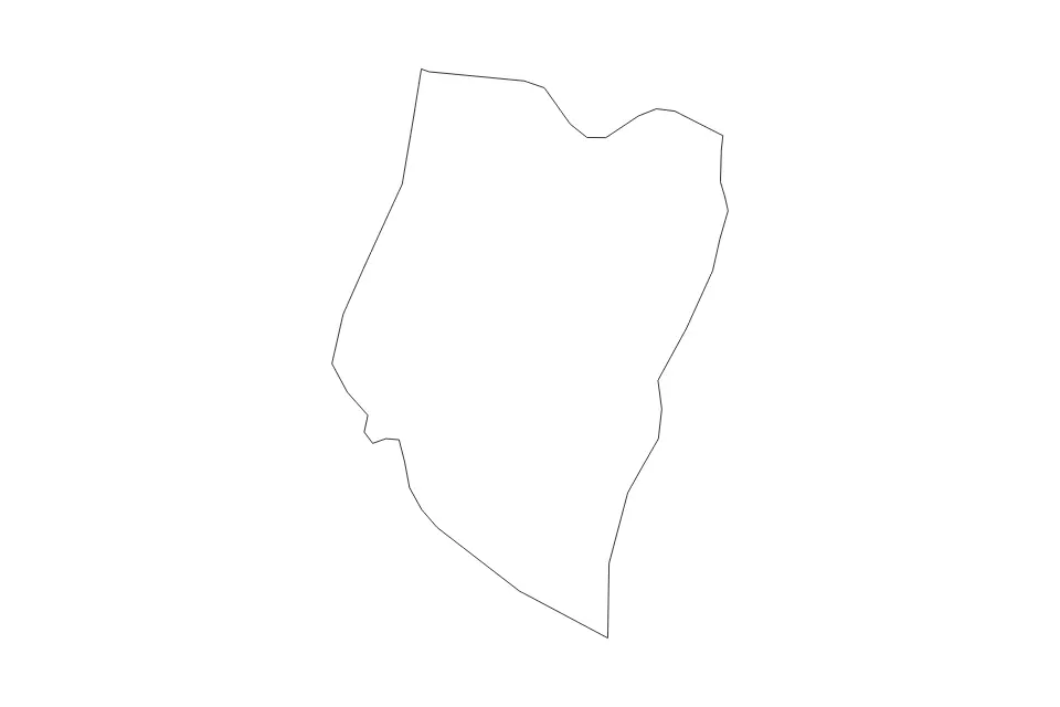 Carte de Oghuz, Azerbaijan de type contour pour Asie, montrant contour avec des limites nettes.