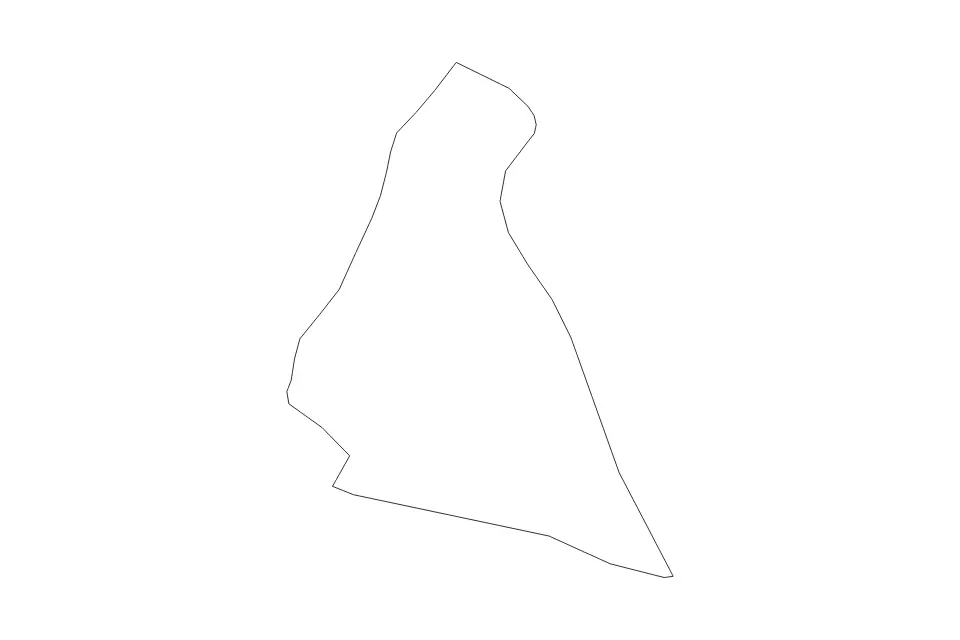Outline map of Ordubad District, Azerbaijan with subdivision borders.