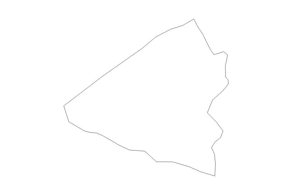 Mapa de Quba, Azerbaijan de tipo contorno para Asia, con contorno con límites limpios.