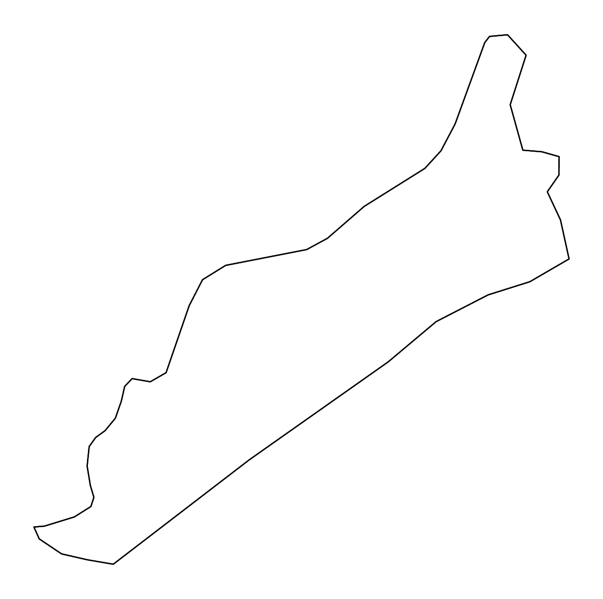 Carte de contour de Qusar, Azerbaijan avec rivières.