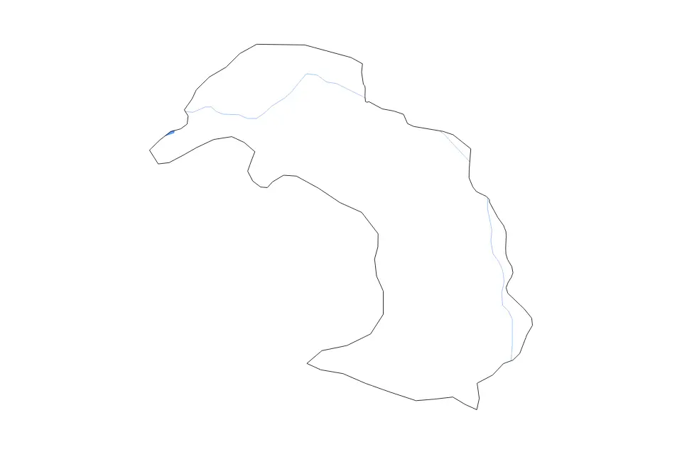 Mapa de Sabirabad, Azerbaijan de tipo contorno, lagos y ríos para Asia, con contorno, lagos y ríos con elementos de agua como Daban Gölü.
