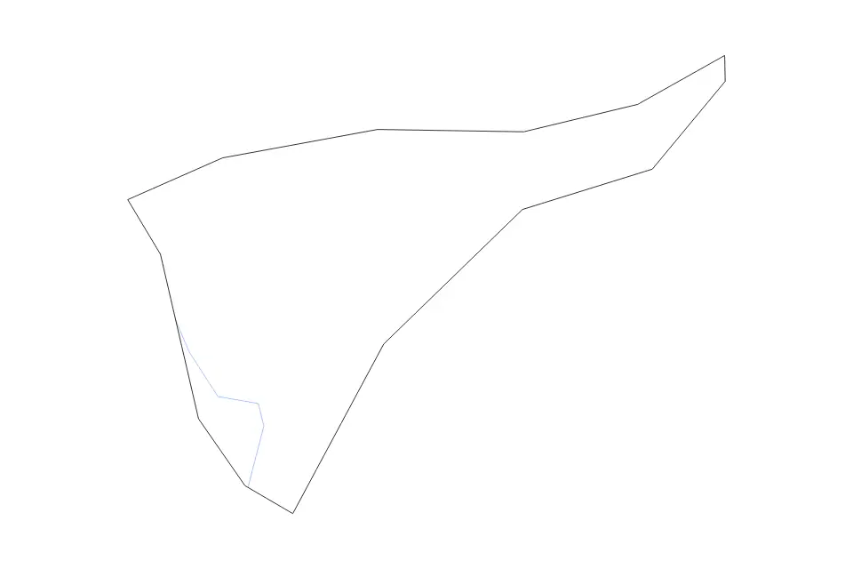 Mapa de Sadarak, Azerbaijan de tipo contorno y ríos para Asia, con contorno y ríos con límites limpios.
