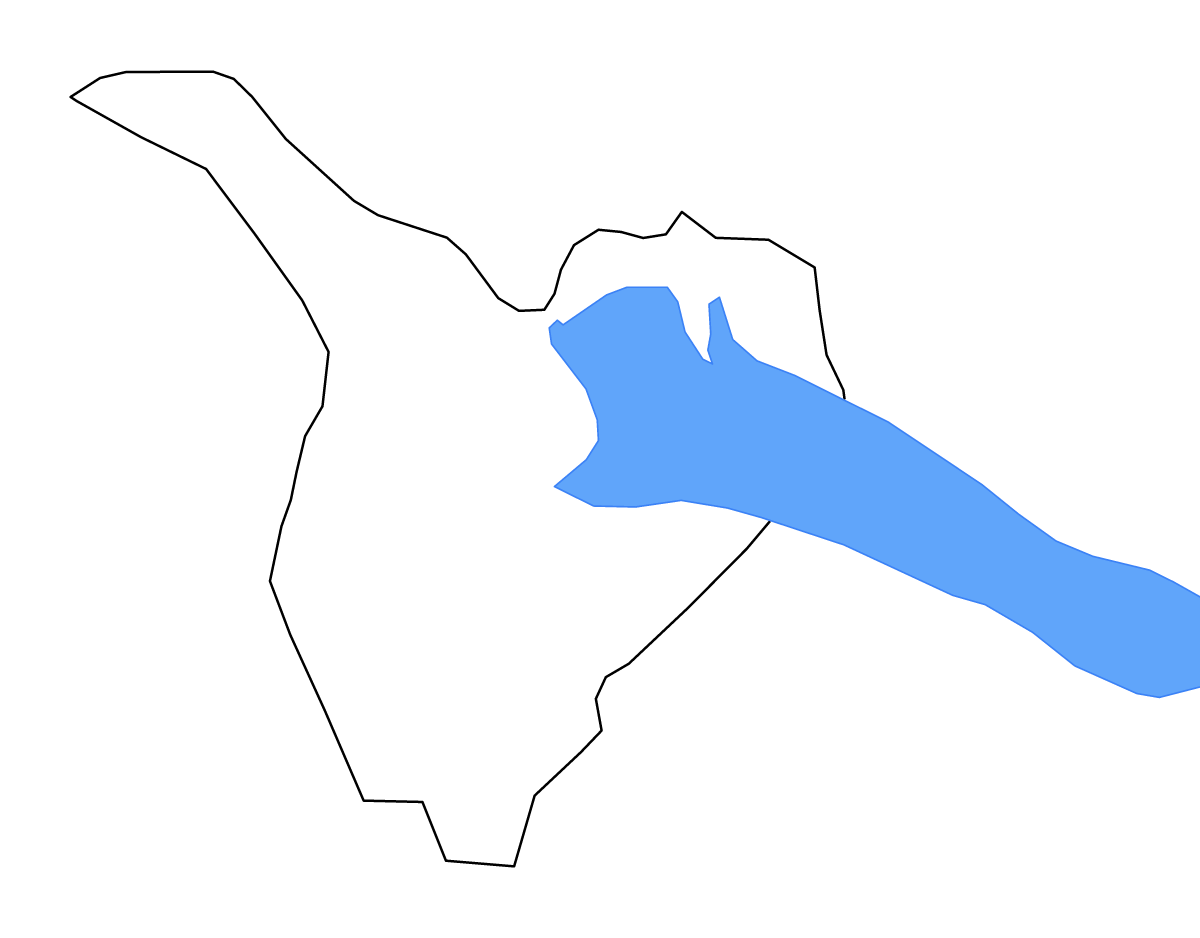 Carte de contour de Samukh, Azerbaijan avec lacs et rivières.