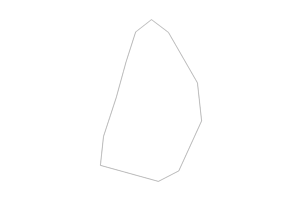 Mapa de Shaki, Azerbaijan de tipo contorno para Asia, con contorno con límites limpios.