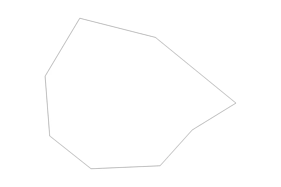 Outline map of Shusha Municipality, Azerbaijan with subdivision borders.