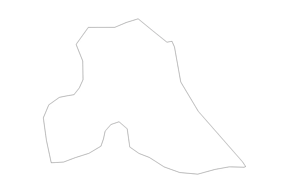 Mapa de Siyazan, Azerbaijan de tipo contorno para Asia, con contorno con límites limpios.