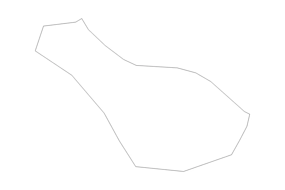 Outline map of Sumqayit Municipality, Azerbaijan with subdivision borders.