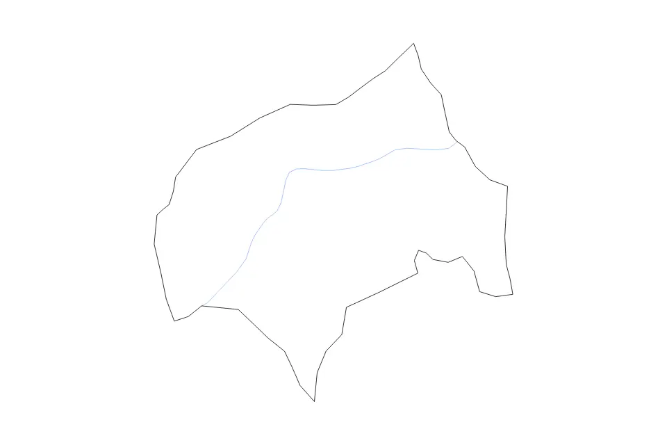 Mapa de Tartar, Azerbaijan de tipo contorno y ríos para Asia, con contorno y ríos con límites limpios.