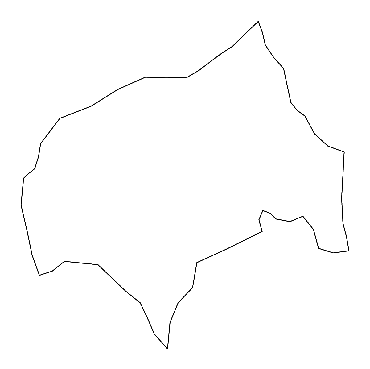 Mapa de contorno de Tartar, Azerbaijan con ríos.