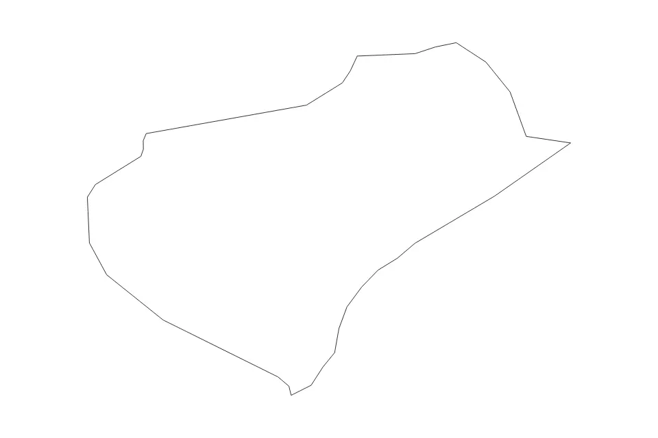 Outline map of Yardimli District, Azerbaijan with subdivision borders.